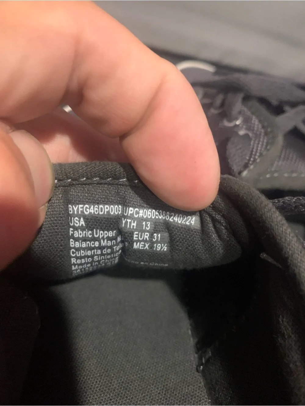 Faded Glory Dark Grey Kids' Low-Top Sneakers
